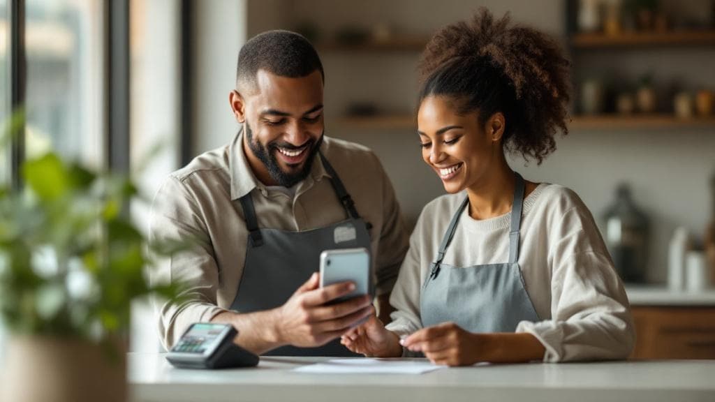 Service team using WhatsAffirm on a phone